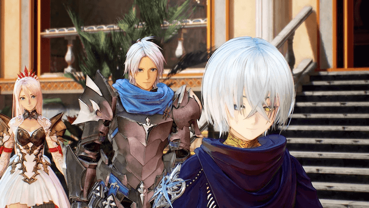 Shionne, Alphen, and Nazamil form Tales of Arise