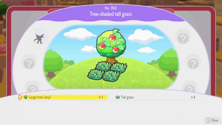 Tree-Shaded Tall Grass habitat