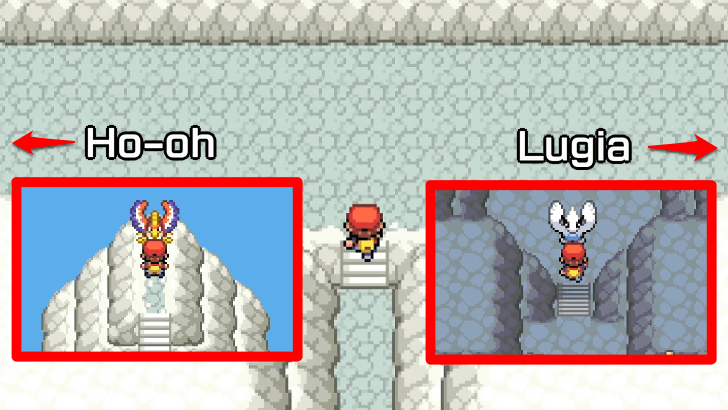 Ho Oh and Lugia Locations