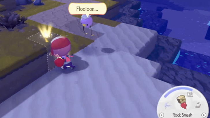 Using Rock Smash on a Glowing Spot