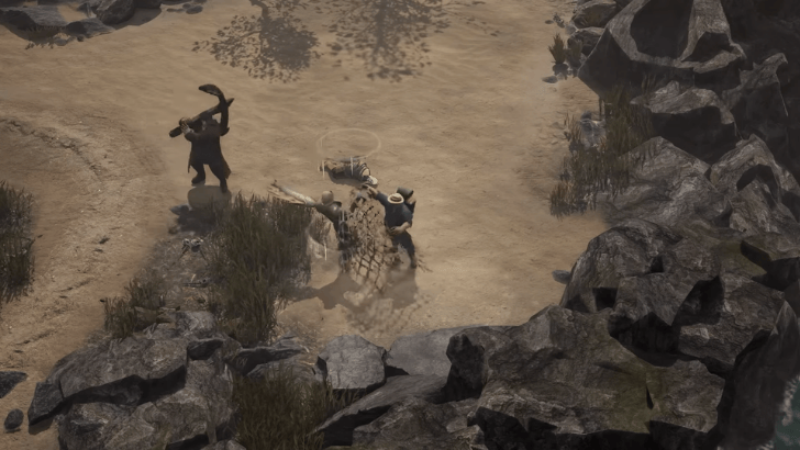 railgods of hysterra combat in desert