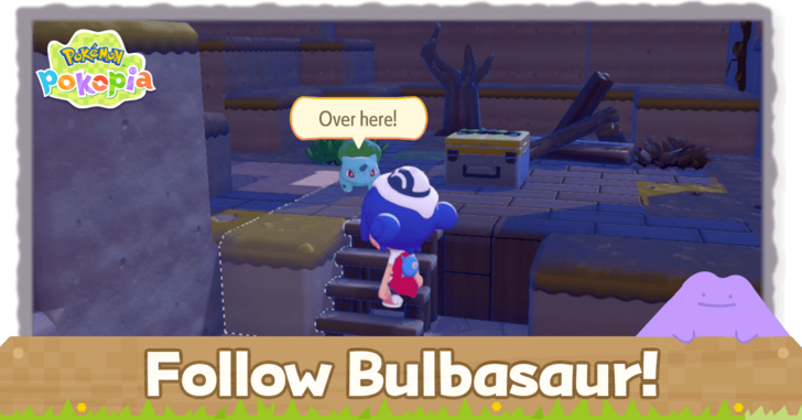 Pokemon Pokopia - Follow Bulbasaur