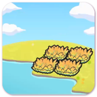 Hydrated yellow tall grass