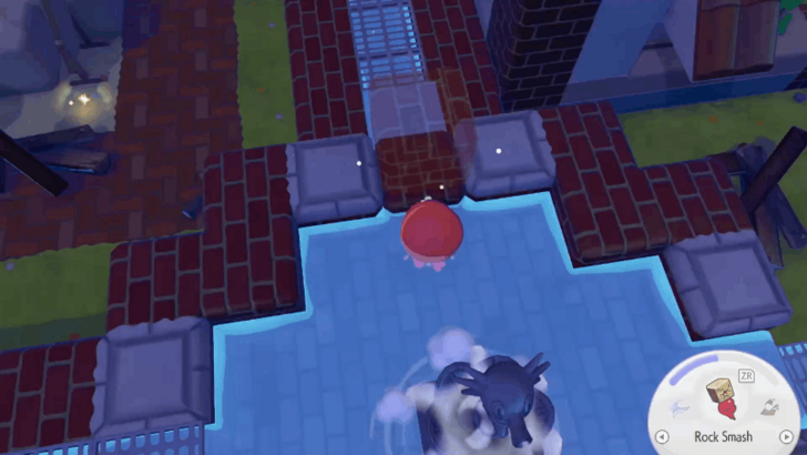 Place a block near the Horsea Fountain