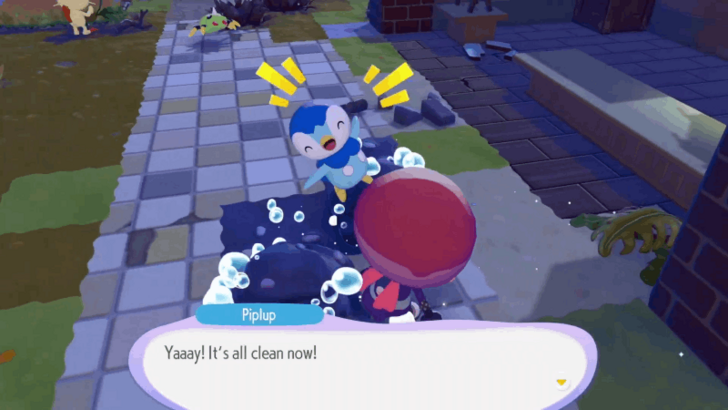 Use Water Gun on the mud