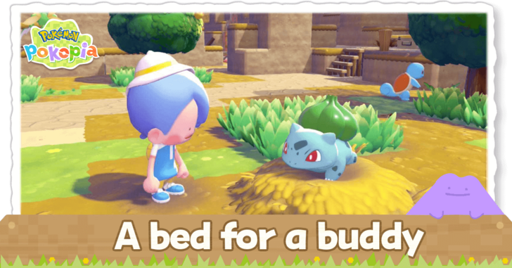 Pokemon Pokopia - A bed for a buddy
