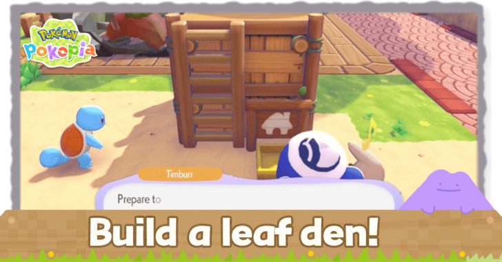Pokemon Pokopia - Build a leaf den