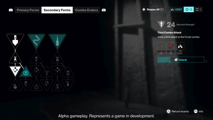 Control resonant skill tree