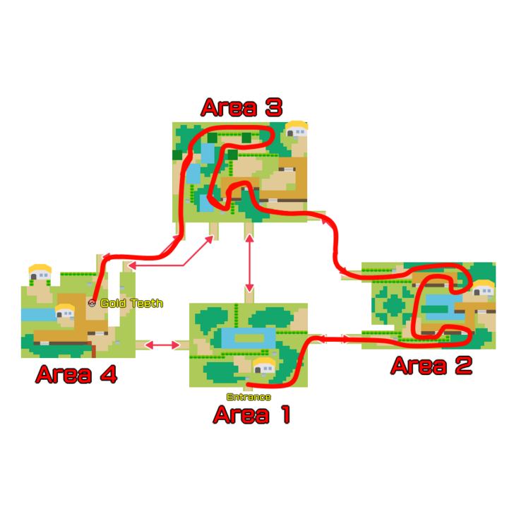 Gold Teeth Location in Safari Zone