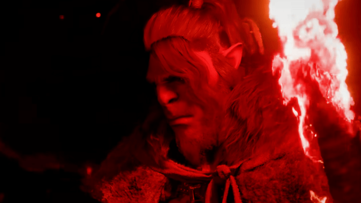 crimson desert oongka at night with red torch