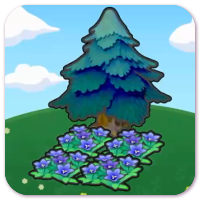 Tree-shaded graceful flower bed