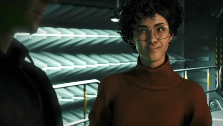 Moneypenny talking to Bond