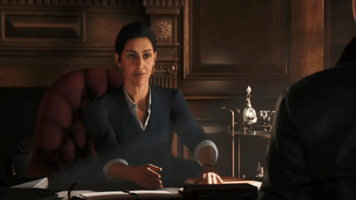 M in conversation with someone