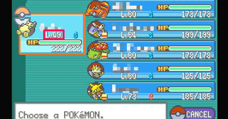 Have a Level 49 Pokemon at First Slot of Party