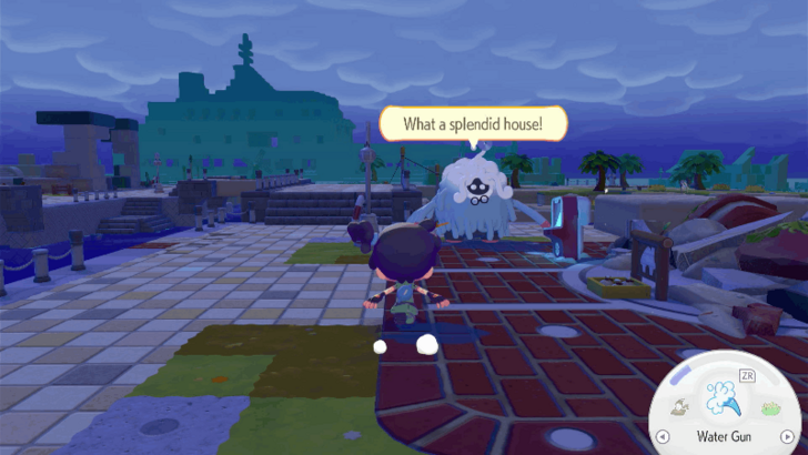 Talk to Professor Tangrowth after building the house