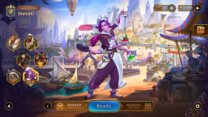 The Bazaar Jules character screen