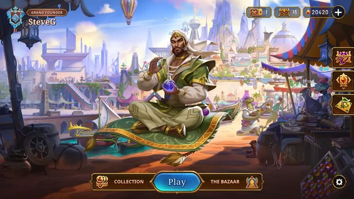 The Bazaar Mak character screen