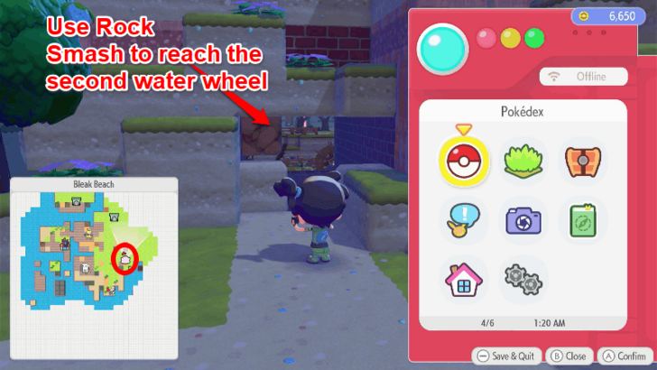 Second water wheel location