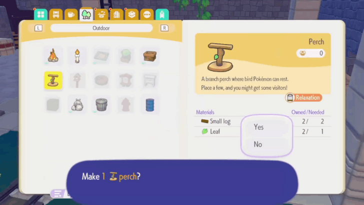 Perch Material Requirements