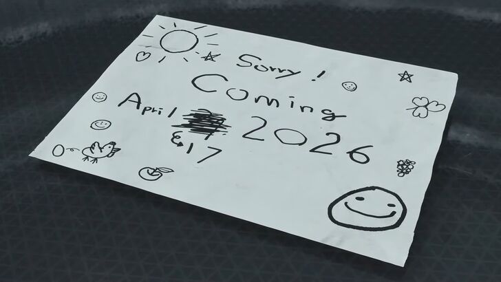 Pragmata release date scribbled on paper