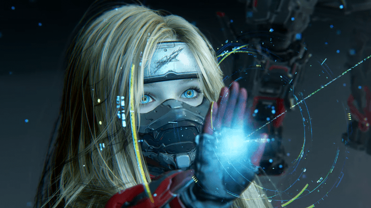 Pragmata Diana using digital projection