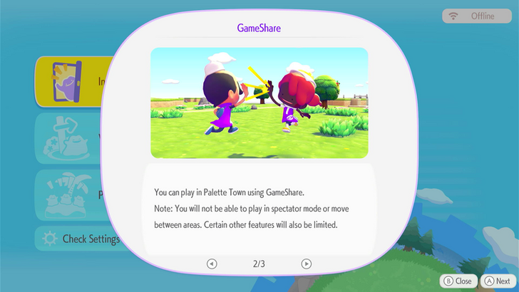 GameShare Limited to Palette Town