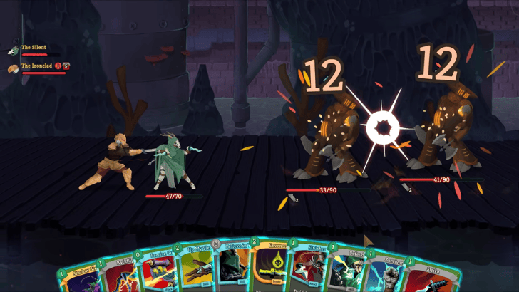 Slay the Spire 2 Ironclad and Silent battling enemies