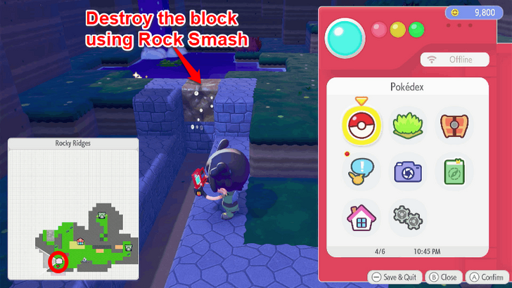 Destroy the rocks that are blocking the water on the hill