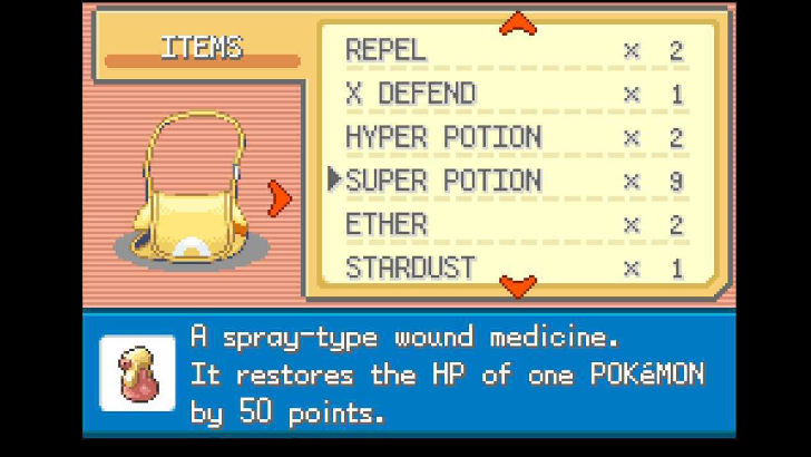 Use Items in the Bag