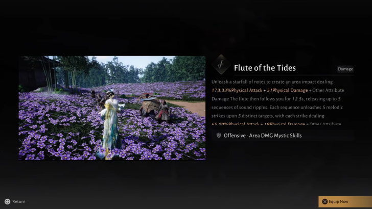 Flute of the Tides Mystic Skill Description