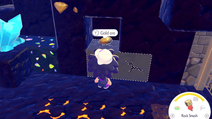 Break Gold Ore Blocks