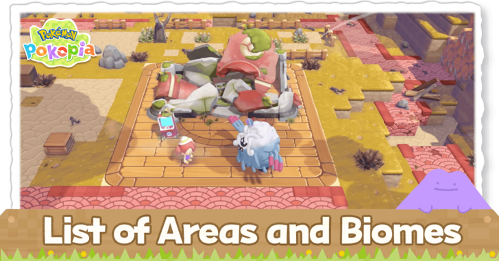 Pokémon Pokopia List of Areas and Biomes