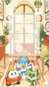 Sprigatito, Fuecoco, and Quaxly Backdrop Display Board Backdrop