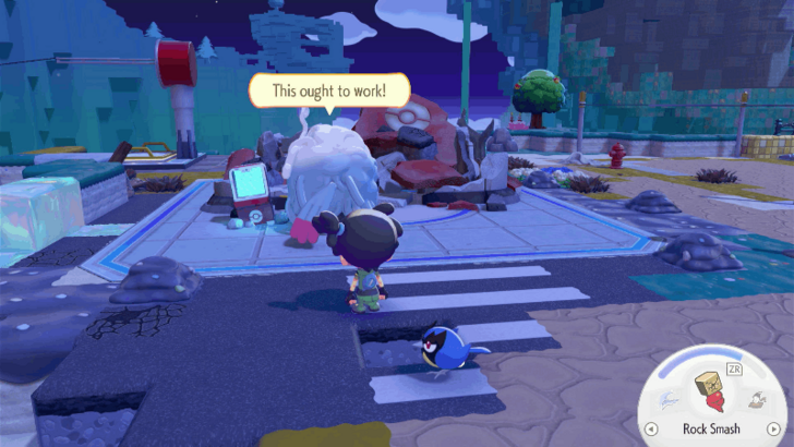 Wait for Professor Tangrowth to move next to the Pokemon Center