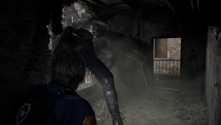 Spider Emerges Fire Exit