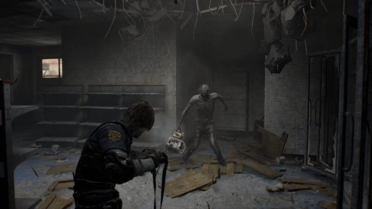 Zombie with Chainsaw Gas Station