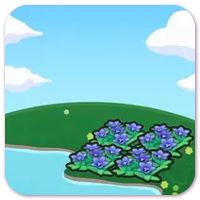 Hydrated graceful flower bed