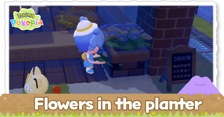 Pokemon Pokopia - Flowers in the planter