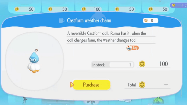 Purchase Castform Dolls from the PC Shop