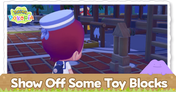 Pokemon Pokopia - Show Off Some Toy blocks