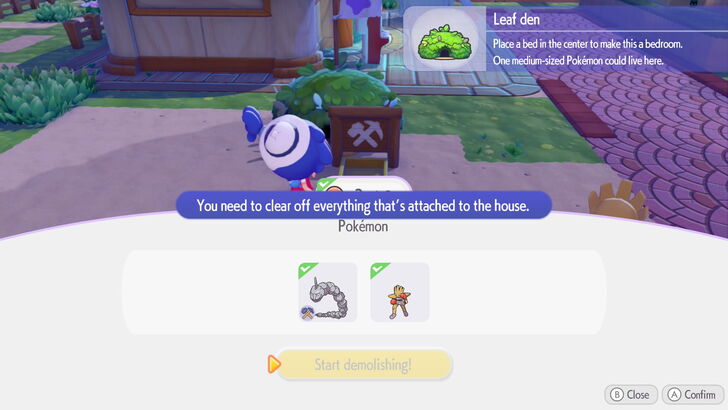 Pokemon Pokopia - Cannot Remodel with Furniture