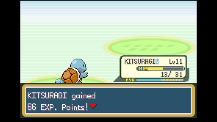 pokemon firered squirtle gaining exp