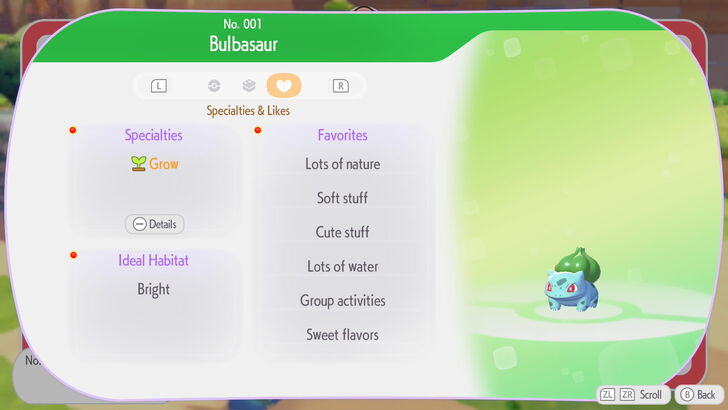 Pokemon Pokopia - Check Dex