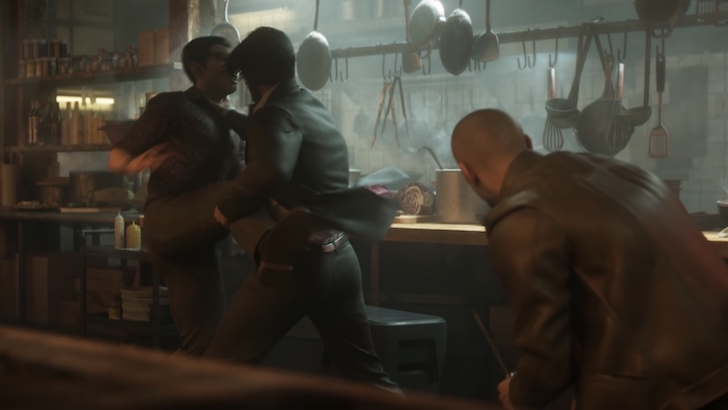 John Wick engaging enemies in a kitchen