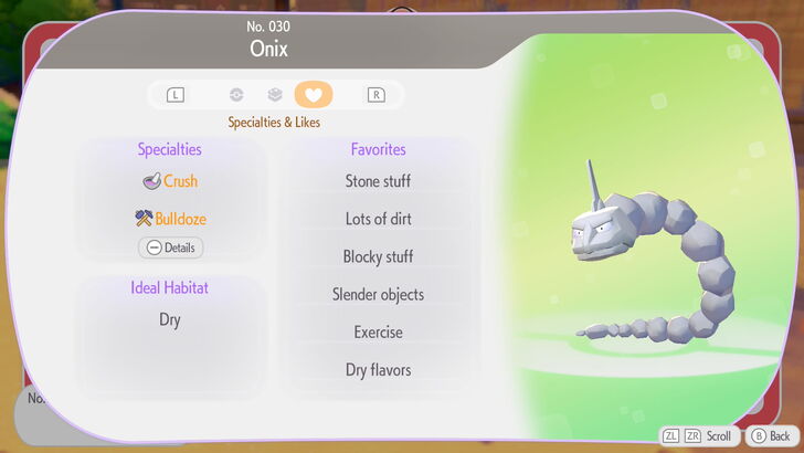 Pokemon Pokopia - Onix Example