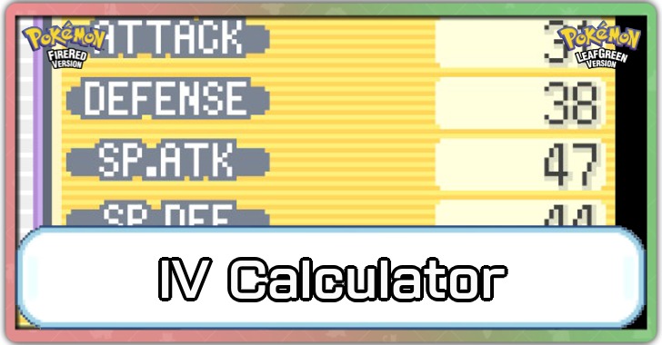 Pokemon FRLG - IV Calculator