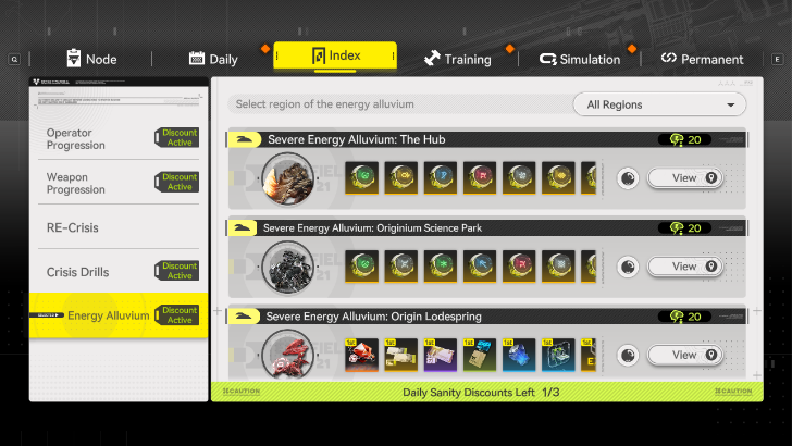 Arknights Endfield - Severe Energy Alluvium under Sanity Discount