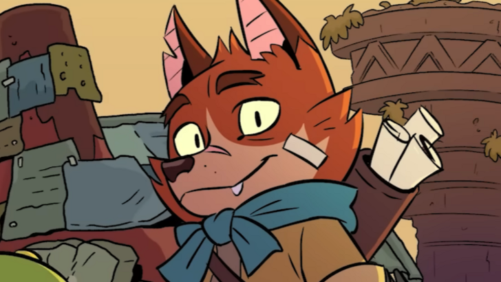 Rotwood Flitt the Scout looking at the player