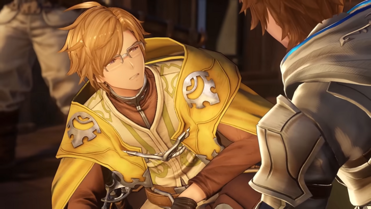 Rolan talking to the Captain Granblue Fantasy Relink