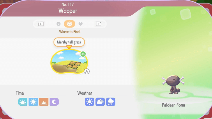 Paldean Wooper Habitat